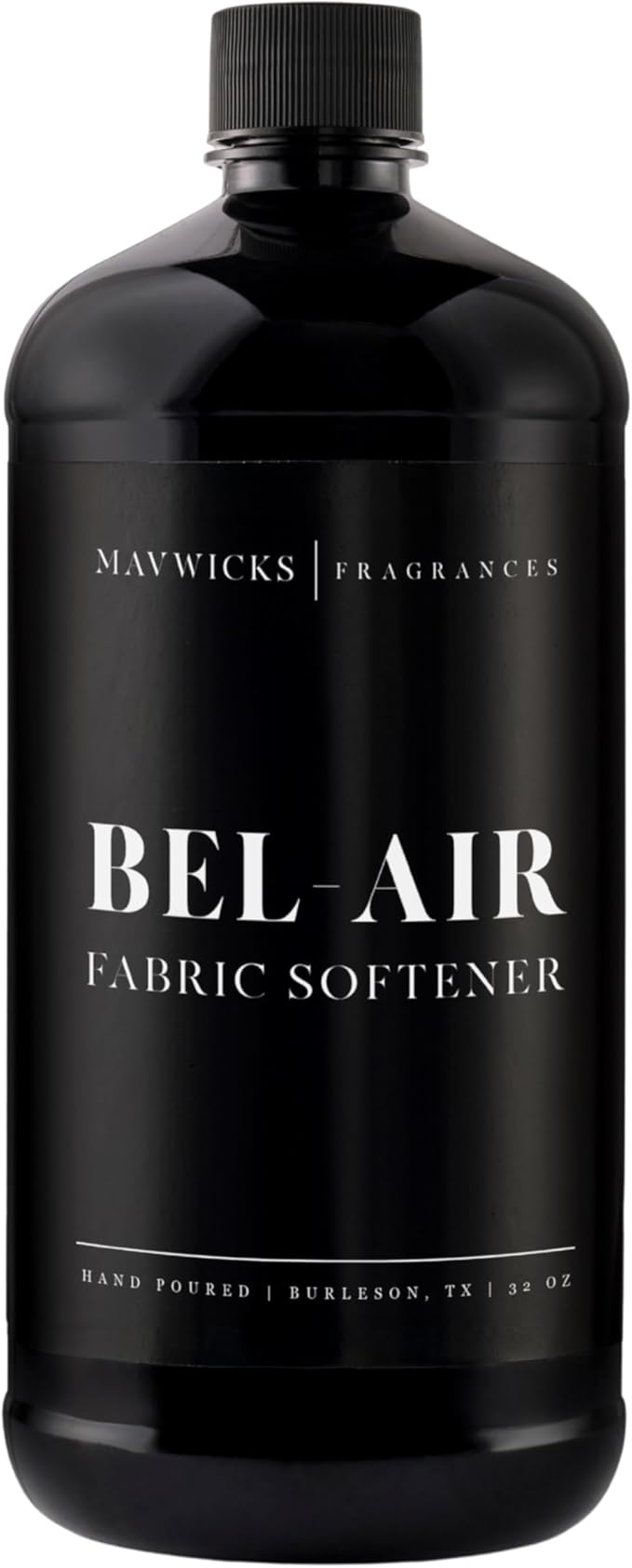 Mavwicks Fragrances - Luxury Scented Liquid Fabric Softener (Bel-Aire) 32 Oz – Crafted with Clean Ingredients – Reduces Static, and Softens Clothes – Safe for All Fabrics and Skin