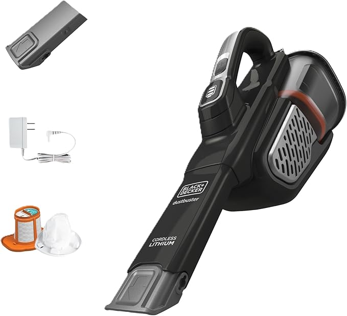 BLACK+DECKER dustbuster Portable Vacuum Cordless Handheld, Small Hand Vacuum Cleaner for Dorm Home and Car, Powerful 20V AdvancedClean+ (HHVK515J00FF)