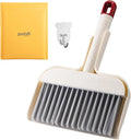 Mini Broom and Dustpan Set - Compact Cleaning Kit for Home, Car, Camping, Pet Hair, Small Spaces & Travel | Durable Hand Broom Dustpan Combo | Portable Desk Set with Brush and Hook
