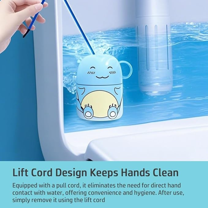 Cute Dinosaur-Shaped Toilet Bowl Cleaner Bottle, Bathroom Toilet Tank Cleaner with Ocean, Jasmine, and Peach Scent,Three bottles can be used for 9 months (Ocean)