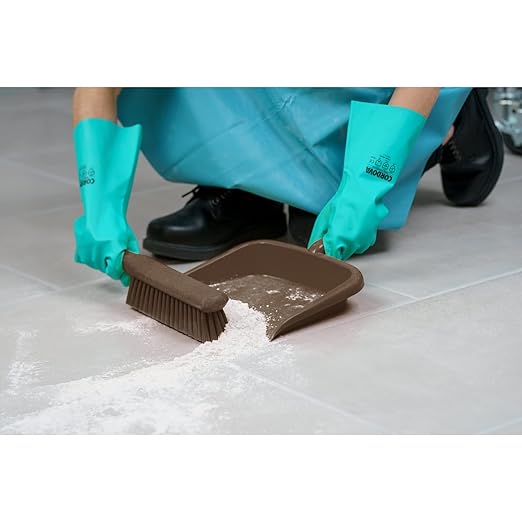 SPARTA Large Handheld Dustpan with Hanging Hole, Heavy-Duty Plastic Dustpan with Wide Lip for Countertops and Surfaces, Plastic, 10 Inches, Brown, (Pack of 12)