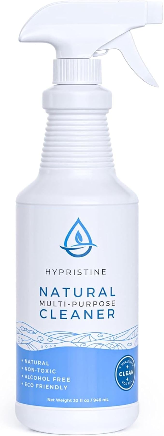 PURE Hypochlorous Acid Spray, Multi-Purpose Cleaner, Superior Shelf Life, 0% Bleach, 0% Alcohol, Food Contact Safe, Eliminate Non-Living Allergens, Remove Pet Odor, Clean Any Surface