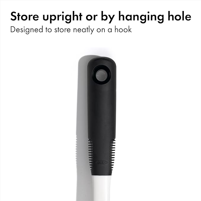 OXO Good Grips Dish Brush, Nylon Bristles with Built-in Scraper, Safe for Non-Stick Cookware, Non-Slip Handle, Dishwasher Safe