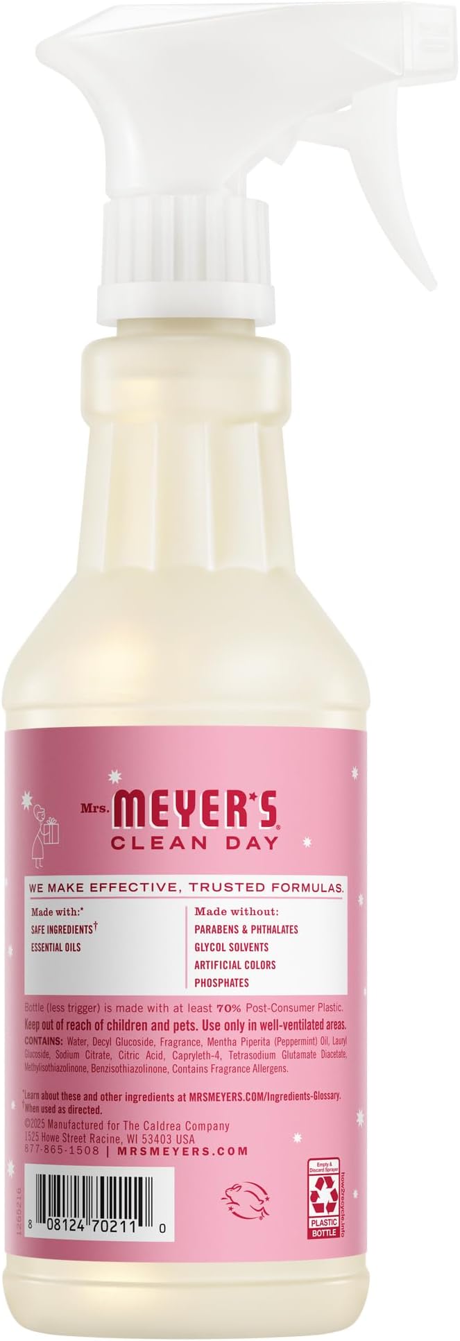 MRS. MEYER'S CLEAN DAY Multi-Surface Everyday Cleaner, Peppermint Scent, 16 Fl Oz Bottle