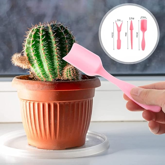AKOAK 4 Pcs Set Mini Garden Soil Spoon Plastic Planting/Transplanting Garden Tool Set Indoor Mini Garden Plant Care Shovel Soil Cup Bucket Shovel Transplanting Tool