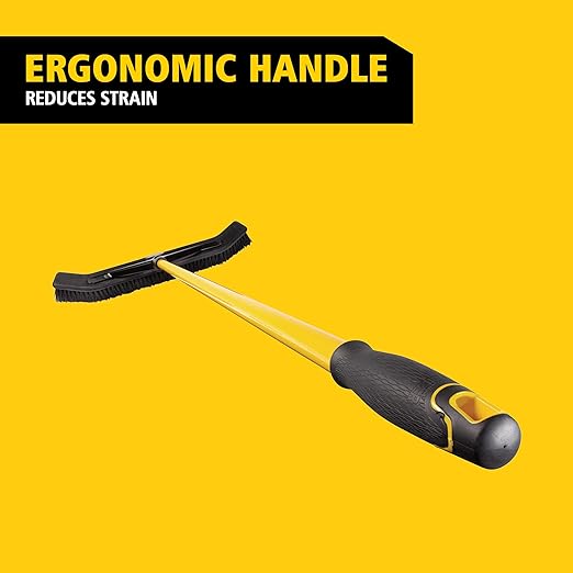 Rubbermaid Commercial Products Maximizer 36" Push to Center Push Broom Polypropylene Fill Black Angled Sides Medium Bristles for Indoor/Outdoor Multi-Surface Use
