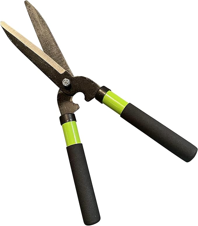 GARDEN GURU Hedge Shears Clippers for Trimming & Shaping Borders, Boxwood, Decorative Shrubs, Bushes, Grass – 15 inch High Carbon Steel Gardening Hedge Clippers & Shears with Comfort Grip Handles (4)