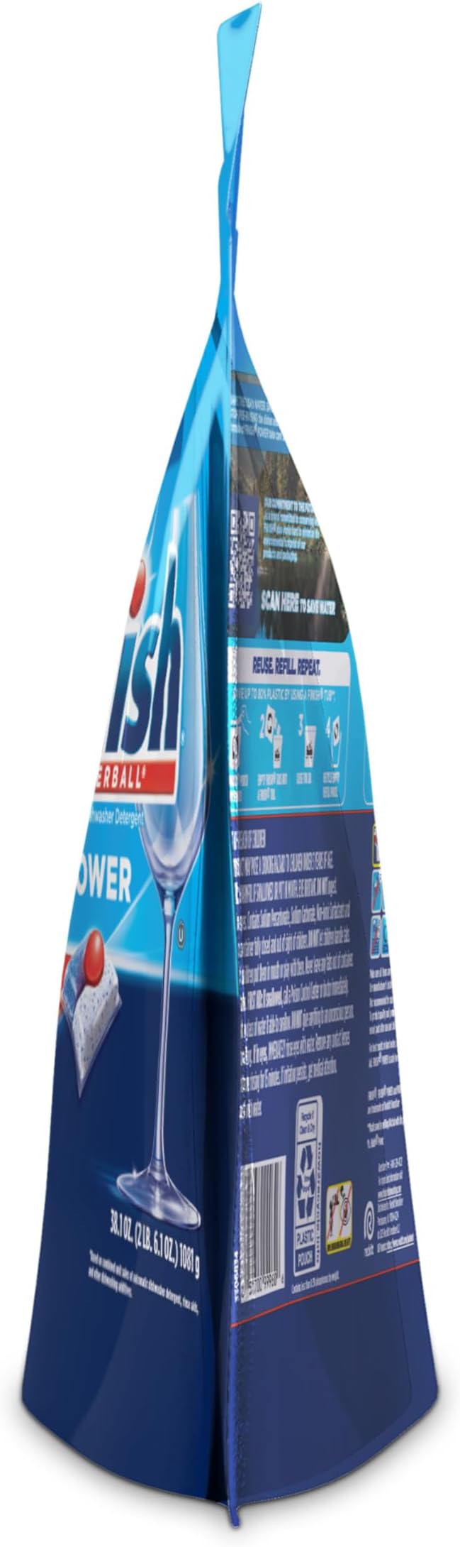 Finish Power Dishwasher Pod, No Pre-Rinse Dishwasher Detergent, Dishwasher Tabs For Deep Clean & Shine with Degreasing Power, 94 Count