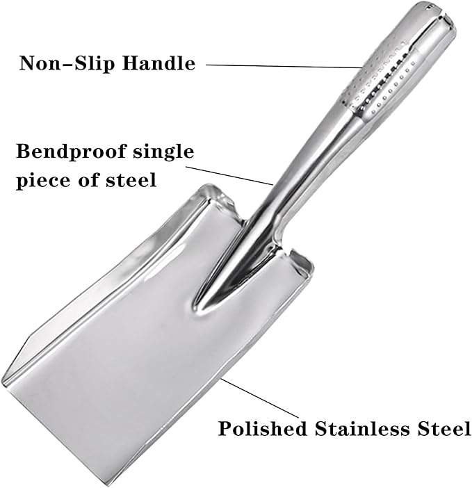 Garden Shovel Hand Trowel, Heavy Duty Stainless Steel Gardening Tools, Spade Shovel for Diligent Farmer Soil Planting Digging Transplanting