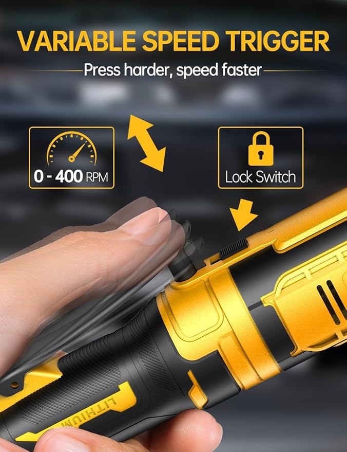 3/8 Inch Cordless Ratchet Wrench for DEWALT 20V Battery, 88Ft-Lbs, 0-400RPM, Electric Ratchet Wrench Set w/Variable Speed Trigger, Reinforced Head, R&F Switch, 7 Sockets,3/8" to 1/4" Adapter