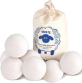 Wool Dryer Balls (2.4")6-Pack, Dryer Balls Laundry Reusable, Natural Fabric Softener, Reduces Clothing Wrinkles, Cuts Drying Time, A More Effective Alternative to Plastic Balls and Liquid Softeners