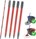 Spin Mop Replacement Handle Compatible with O-Cedar Spin Mop & Bucket System, 4-Section 30" to 58" Mops Handle Replacement Stick for Floor Cleaning, Mops Head & Base Not Include