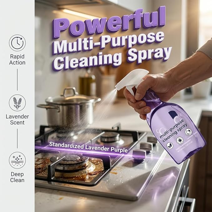Fliwos Spray Oven Cleaner, 2026 Upgraded All-Purpose Spray Cleaner with Concentrated Cleaning Tablets, Multi-Surface Cleaning Spray for Oven, Grill, Kitchen, Bathroom and Home (1 Bottle+12 Pcs)