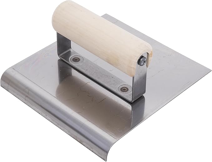 MARSHALLTOWN QLT Stainless Steel Hand Edgers, Wood Handle Material, 152mm Width, 152mm Length, 6mm Radius, 10mm Lip, Made In The USA, CE512S