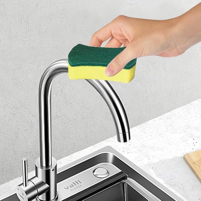 24 Pack Kitchen Cleaning Sponges Heavy Duty Scrub Sponges for Grease & Stains, High-Density Durable Dishwashing Scrubber Pads, Non-Scratch Sponge for Dishes/Countertops/Utensils