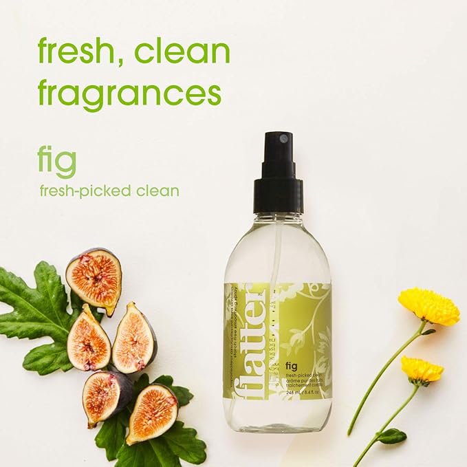 Flatter Smoothing Spray by Soak | Naturally-derived Wrinkle Release Spray | Starch-Free Alternative for Ironing, Quilting & Sewing | 8oz | (Fig)