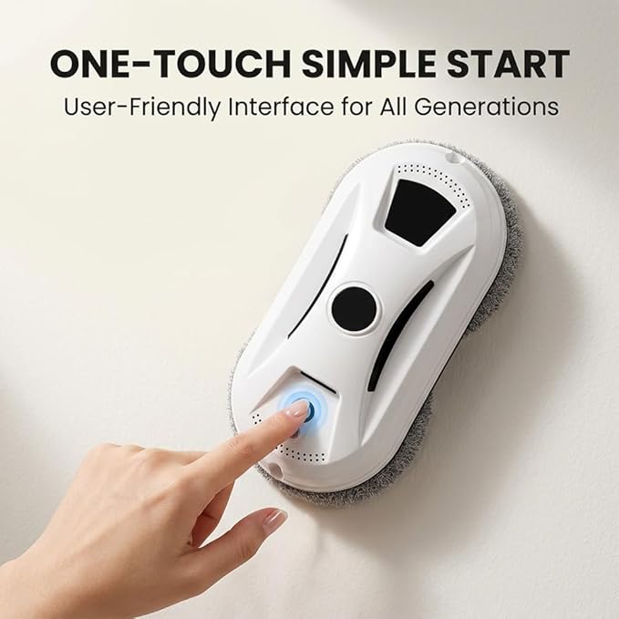 RAINPOT Saker Window Cleaner Robot 2026 | Automatic Window Cleaning Robot with 2800Pa Suction, Edge Detection & Anti-Drop Protection, Remote Control & 3 Cleaning Modes, Glass Vacuum Cleaner for Home
