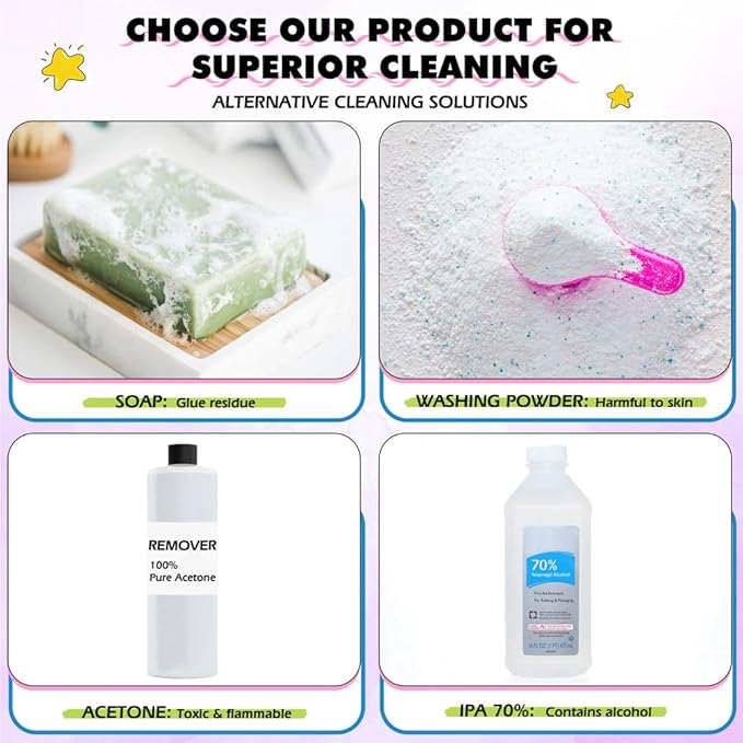 FUNSHOWCASE Resin Cleaner Epoxy Remover with Refill Set 10oz 300ml