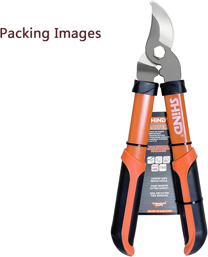 SHIND Lopper Heavy Duty Branch Cutter Tree Clippers with Compound Action, Chops Thick Branch Ease, Garden Loppers Pruning, 15 Inch Tree Trimmer with 1.6” Clean Cut Capacity (15 Inch）
