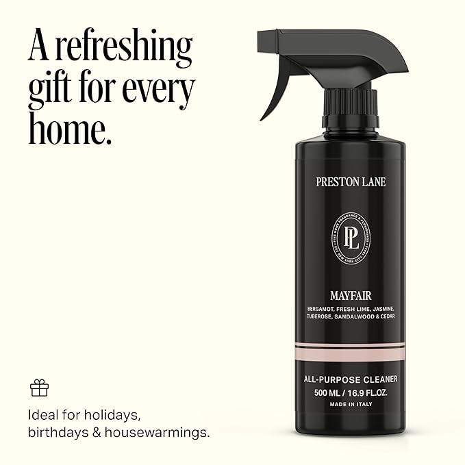 Preston Lane Luxury All-Purpose Cleaner, Mayfair Scent | Bio-Based Multi-Surface Spray | Streak-Free Finish, Lifts Dirt, Smudges & Grease | Vegan & Cruelty-Free