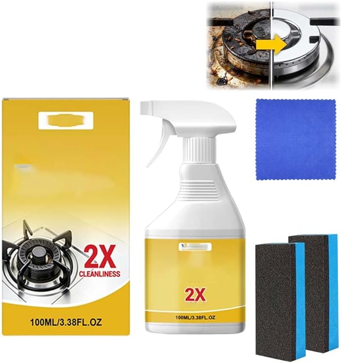 Drkicsy Kitchen Heavy Oil Cleaner Spray, Oven Cleaner Heavy Oil Stain Cleaner Kitchen Degreaser, All Purpose Heavy Duty Oil Cleaning Agent Foam Cleaner for Countertops and Appliances (1 Pack)