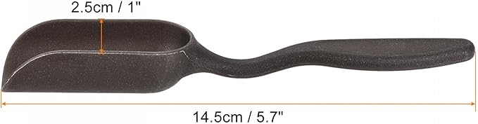 MECCANIXITY 5.7 Inch Gardening Shovel Spoons 6 Pack Mini Soil Scoops Cultivation Transplanting Tools, Black