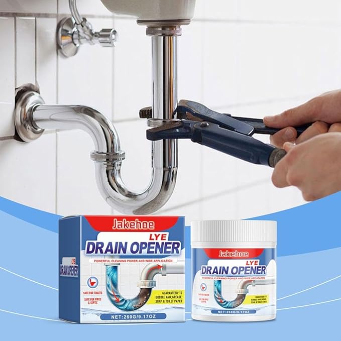 Crystal Lye Drain Opener,Powerful Pipe Dredging Agent,All Purpose Drain Cleane, Sink and Drain Cleaner Powder,for Bathroom and Kitchen Sinks,Drains,Shower Pipes