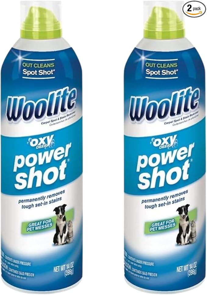 Woolite Oxy Deep Power Shot Fresh Scent Carpet Cleaner 14 oz. Liquid, Pack of 2