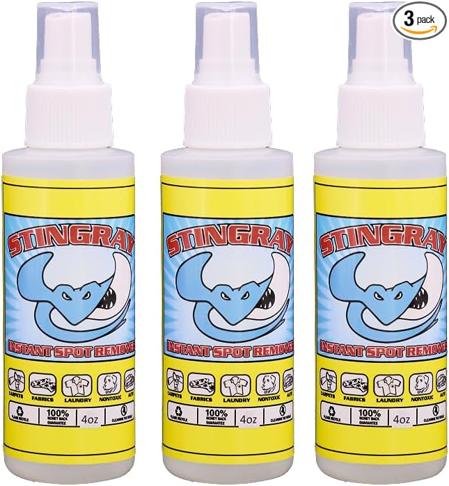 Stingray Spot Remover 4 Fl oz | Advanced, Eco-Friendly Multi Surface Stain Removal | 3-Pack