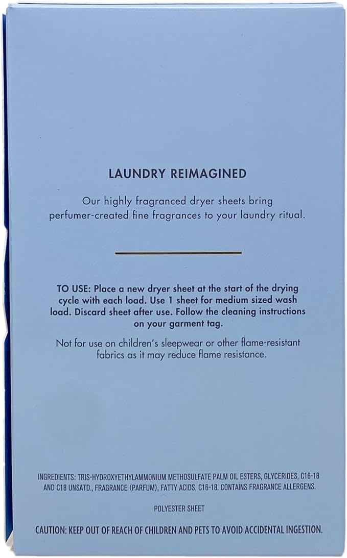 Bath & Body Works Sundrenched Linen Fabric Care Dryer Sheets - Box of 40 sheets - with a Natural Oats Sample Soap
