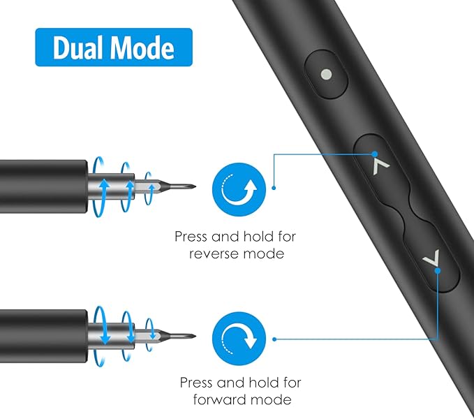 AMIR Mini Power Automatic Screwdriver, 28 IN 1 Electric Cordless Precision Screwdriver Set with 24 Bits, Rechargeable Portable Magnetic Repair Tool Kit with LED Lights for Glasses, Laptops, Watches