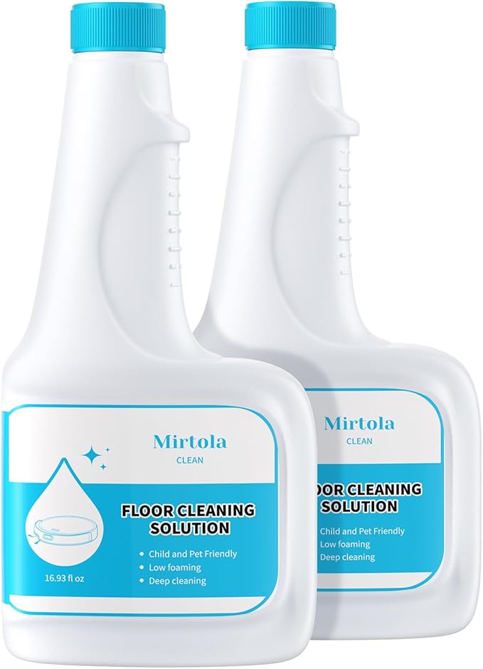 Floor Cleaning Solution, Dilution Ratio 1:200, Compatible with Eufy Cleaning Solution, Eco-Friendly, Plant-Based,Compatible with Omni C20, X8 Pro, X10 Omni, G series, L Series (2 bottle)