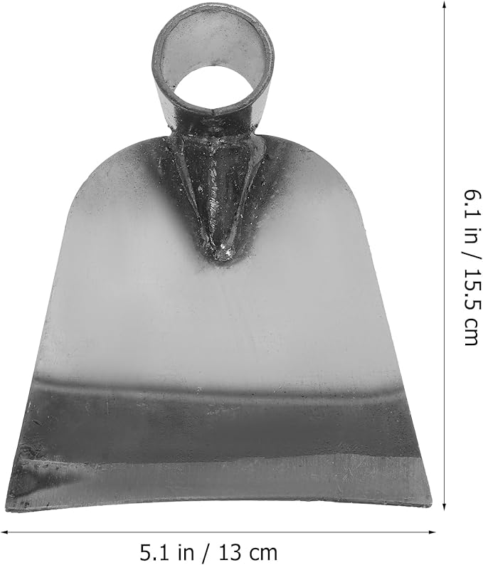 POPETPOP Stainless Steel Garden Hoe Head for Digging and Weeding Durable Handheld Garden Hoe Tool for Soil Loosening and Vegetable Planting Compact 6.1In Digger