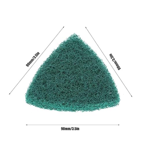 YWBL-WH Triangle Polishing Pads, 240 Grit, Self Adhesive, Nylon, 3.5x3.5x3.5 Inch, 5 Pack