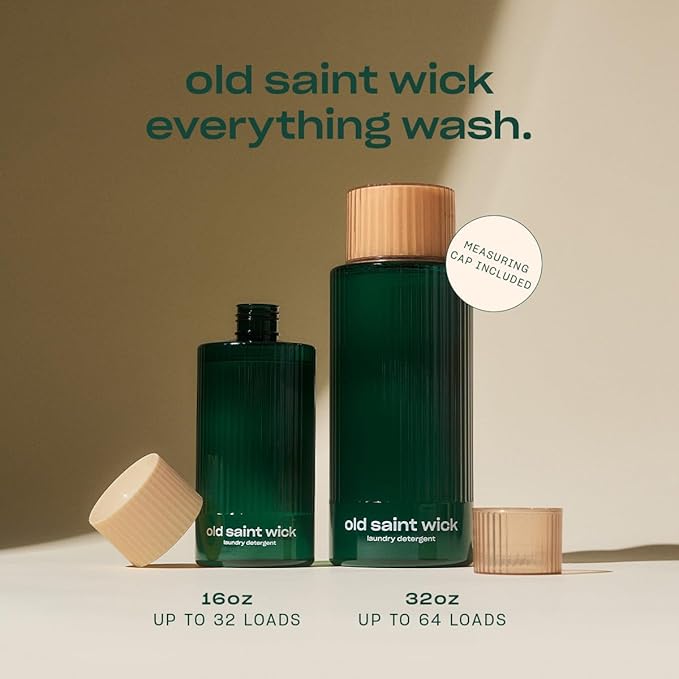 Snif Old Saint Wick Laundry Detergent, Fresh-Cut Pine, Fir Balsam & Cedarwood Holiday Scent, Non-Irritating to Skin, Clean, Non-Toxic, Vegan, Cruelty Free, 16oz