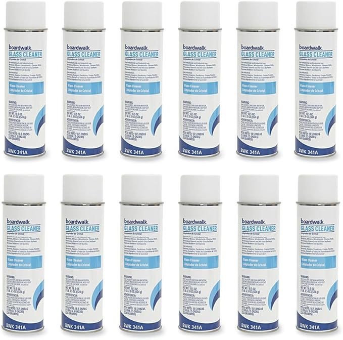 Boardwalk 341ACT Glass Cleaner, Sweet Scent, 18.5 oz. Aerosol Can (Case of 12)