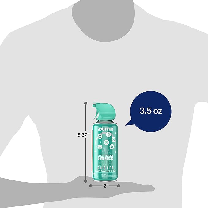 Compressed Canned Air Duster for Computer - iDuster Air Duster Compressed Air Can, 1PCS(3.5oz)