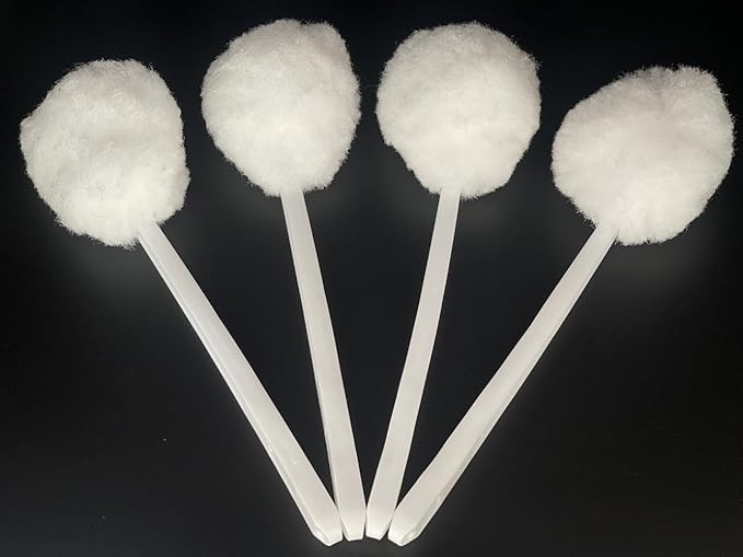 Bowl Brush Toilet Cleaning Brush Set Soft Polyester Head 15x5 inches White (8Pack)