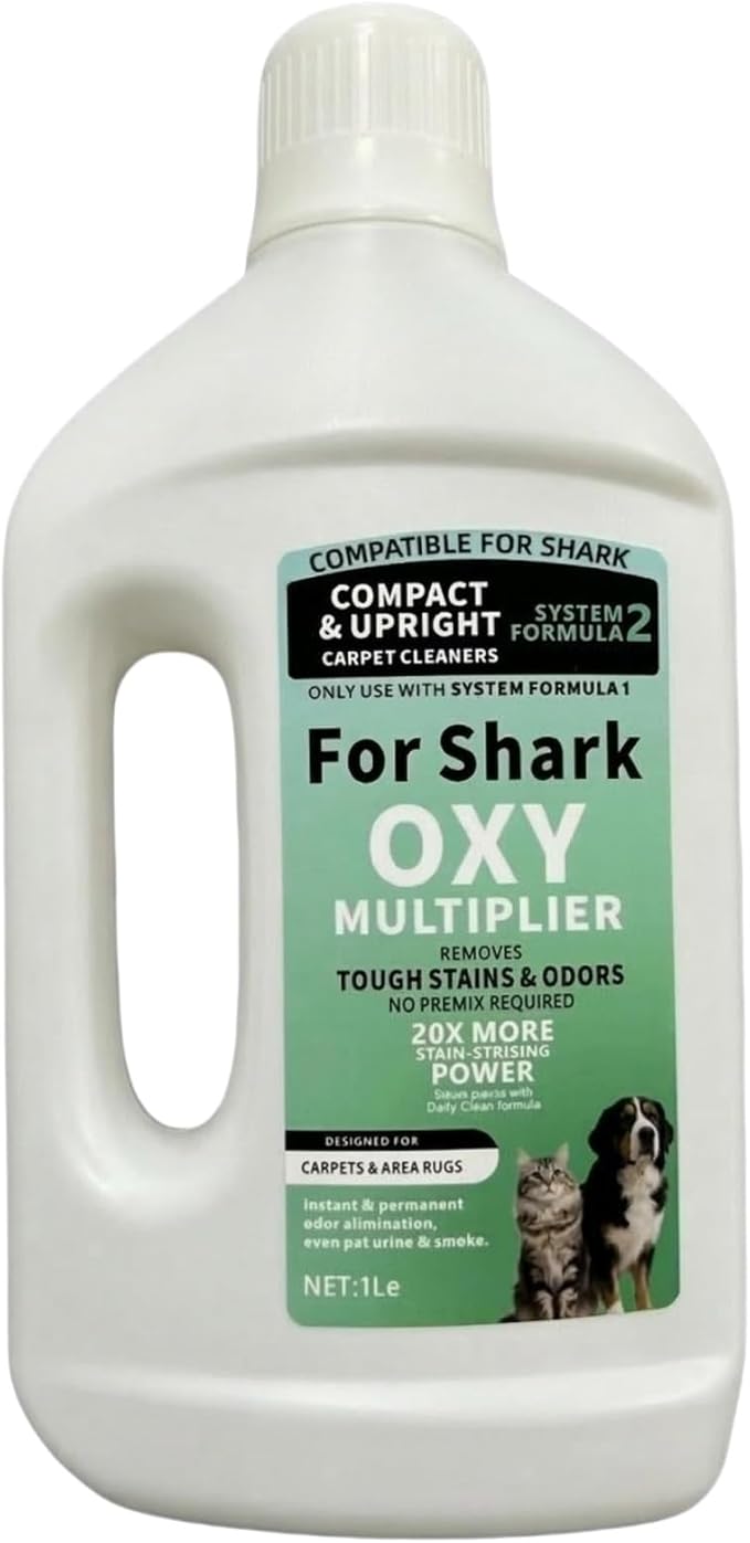 1L Stain & Odor Remover, Carpet Cleaner. Compatible With Shark All Upright And Compact Deep Carpet Cleaners(SYSTEM FORMULA 2)