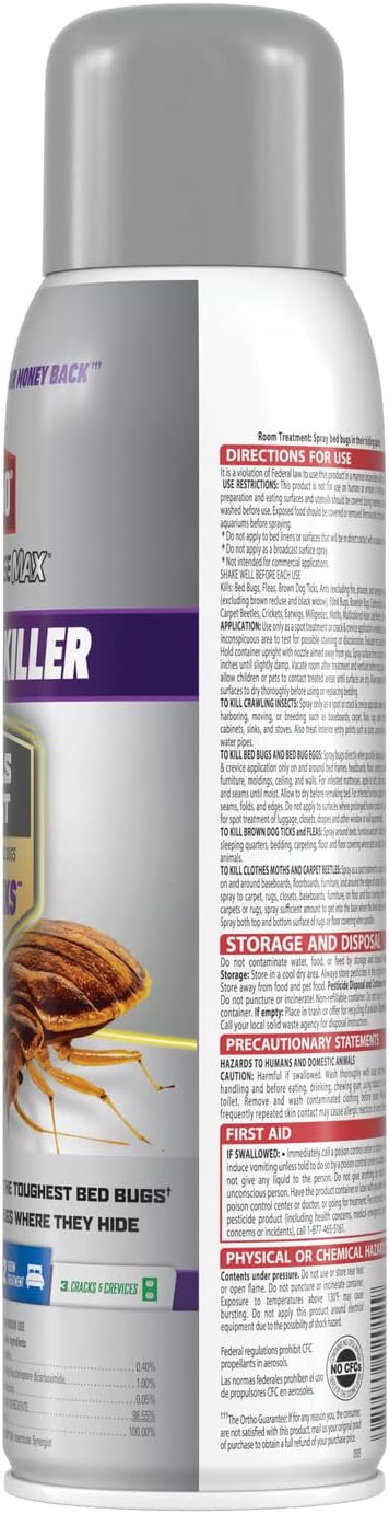 Ortho Home Defense Max Bed Bug Killer - Also Kills Fleas & Brown Dog Ticks, Spot Treatment, 18 oz. (2-Pack)