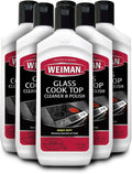 Weiman Glass Cook Top Cleaner and Polish - 10 Ounce [6 Pack] Heavy Duty No Scratch Glass Ceramic Safe Non-Abrasive Stovetop Cooktop Cleaner