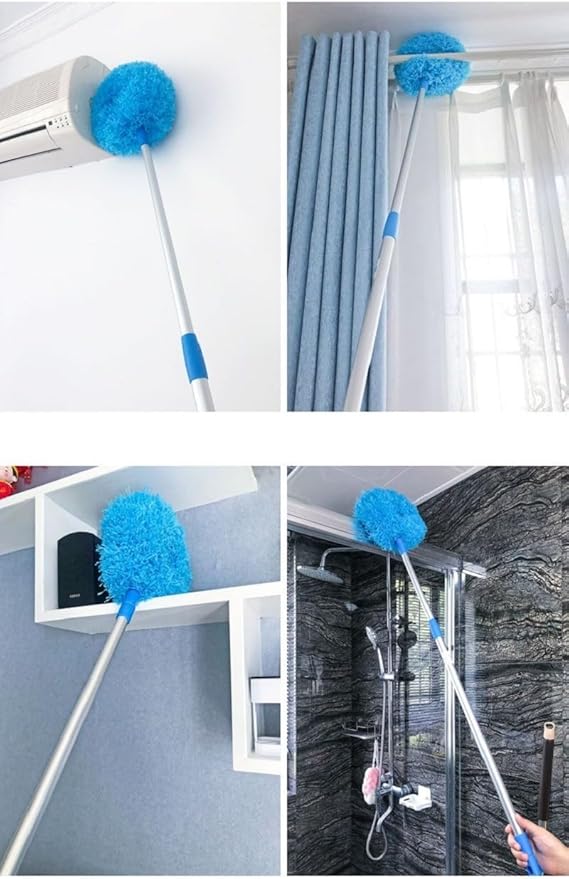 Ceiling Fan Cleaner Duster, Adjustable and Removable Fan Blade Cleaner from 18 to 62 Inches for Cleaning Walls Bookshelves Furniture Door Window Top (Gray)