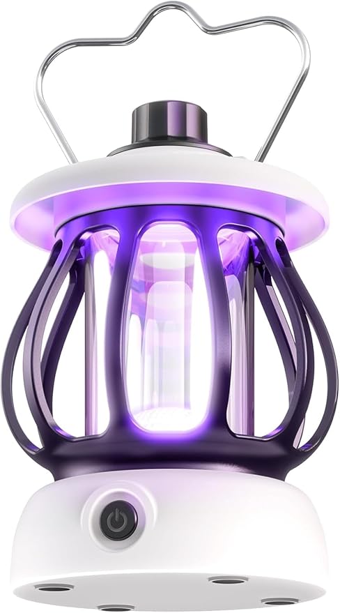 Flying Insect Trap, Fruit Fly Traps for Indoors & Outdoor Rechargeable, Quite Operation Fly Trap (1Device + 10Refills)