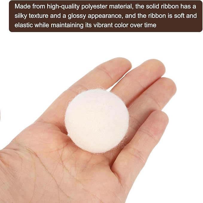 uxcell 4 Pcs Wool Dryer Balls, 1.2 Inches Wool Laundry Dryer Balls for Reducing Clothing Static and Wrinkles, White