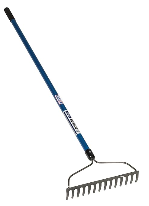 Seymour BR-40 60-Inch Handle 14 Tine Fiberglass Handle Professional Bow Rake