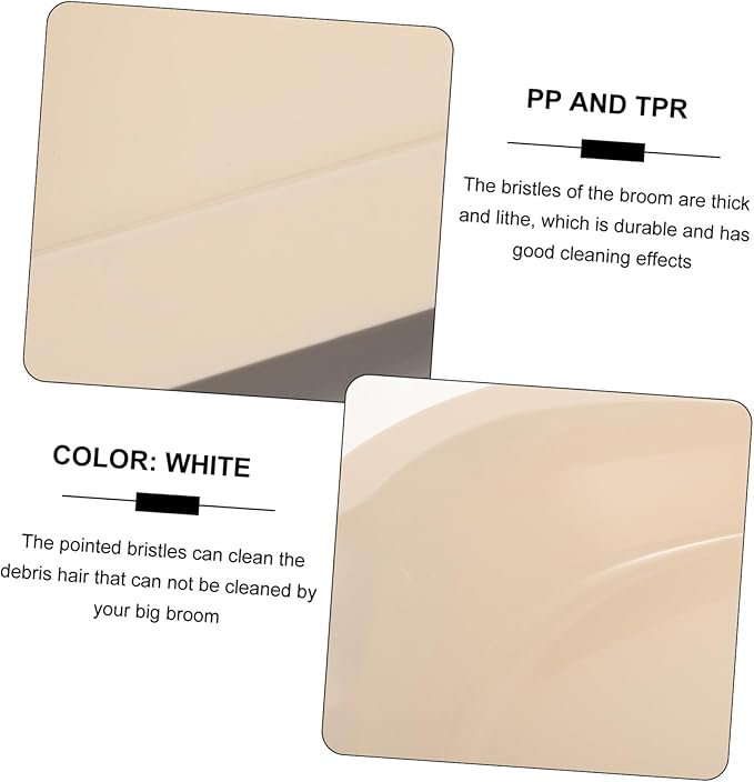 1Set Kitchen Desktop Cleaning Brush Broom Dustpan Kit Ergonomic Home Cleaning Accessory Durable and Flexible Bristles for Easy Dust Removal White