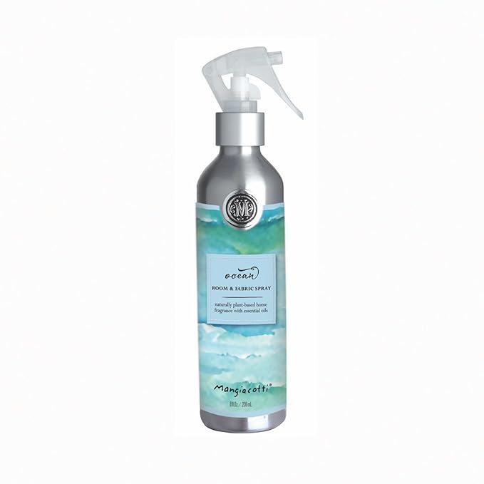 Mangiacotti Room Spritz Fabric Deodorizer Air Freshener Spray|Naturally Plant-Based with Essential Oils Room Fragrance, 8 Ounces, Ocean