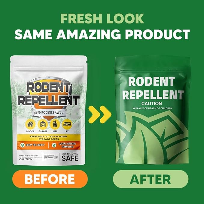 Rodent Repellent, Mouse Repellent Pouches, Mice Repellent Indoor, Mouse Deterrent Outdoor, Rat Repellent, Extra-Strength Rodent-Repelling Pouch, Peppermint to Keep Mice Away from Garage-10P