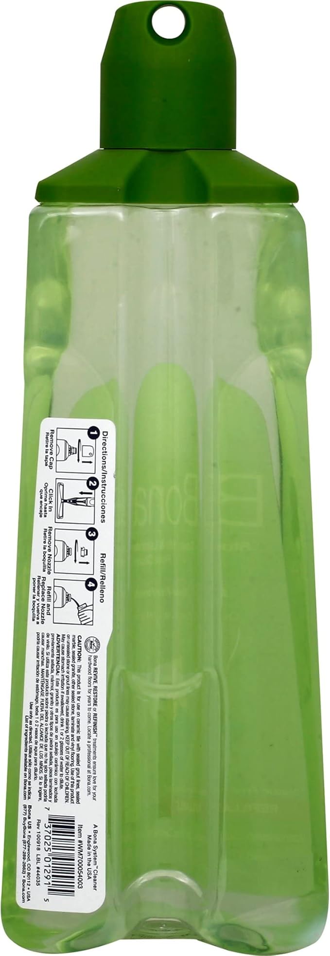 Bona Multi-Surface Floor Cleaner Refillable Spray Mop Cartridge, for Stone Tile Laminate and Vinyl LVT/LVP, 34 Fl Oz (Pack of 2)