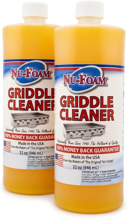 Nu-Foam Griddle Cleaner, Professional Flat Top Cleaning Liquid, 32 oz, for Commercial Griddles